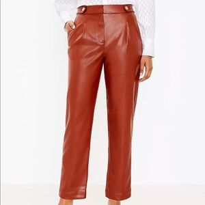 Leather Structured Pants